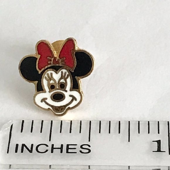 Vintage Disney Minnie Mouse Earrings Post Stud Pierced Disneyana Signed Charms - Picture 9 of 10